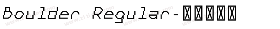 Boulder Regular字体转换